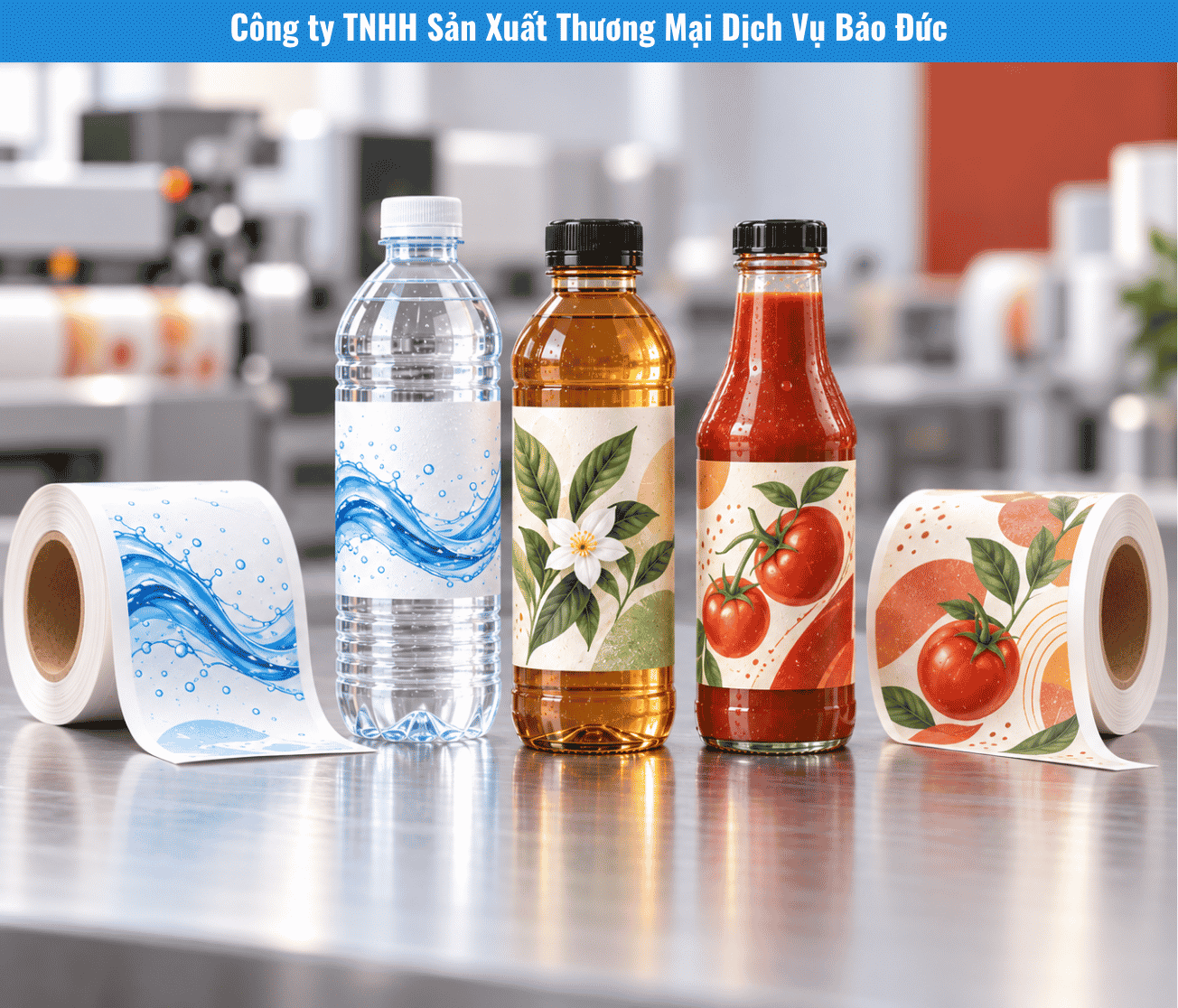In Tem Nhãn Cuộn Đồ Uống: Giải Pháp Cho Chai Nước, Trà, Cà Phê Và Nước Sốt