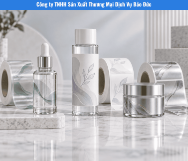 In Tem Nhãn Cuộn Mỹ Phẩm: Decal Trong, Trắng Sữa Hay Xi Bạc Cho Chai Lọ?